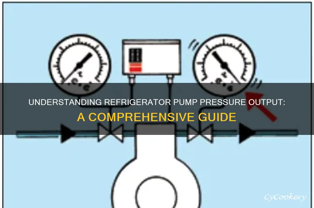 how much pressure will a refrigerator pump pout out