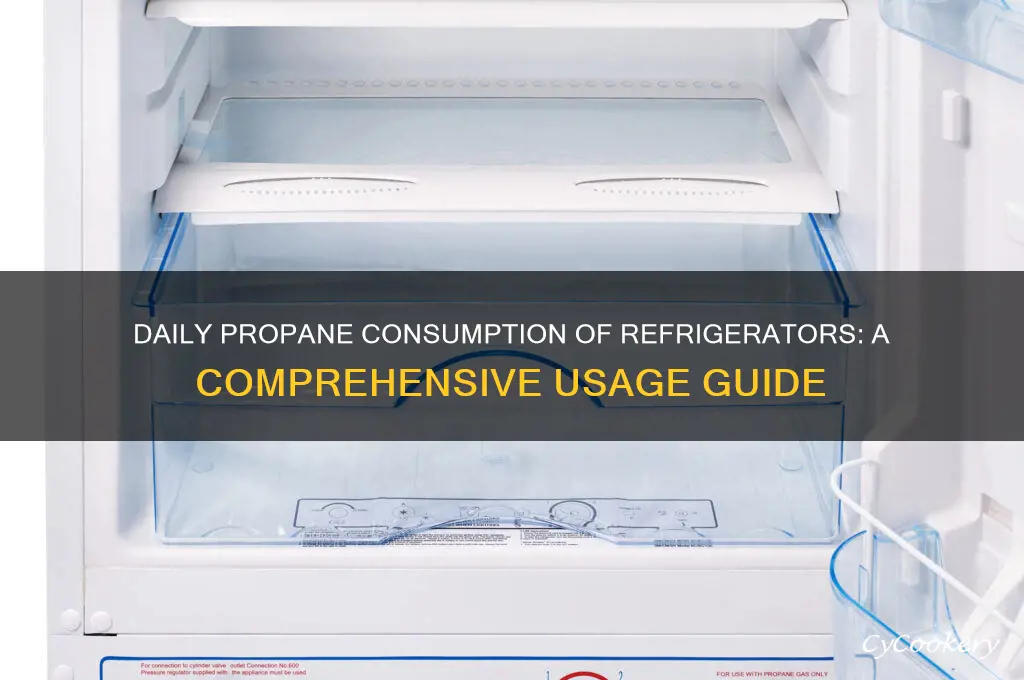 how much propane does a refrigerator use a day