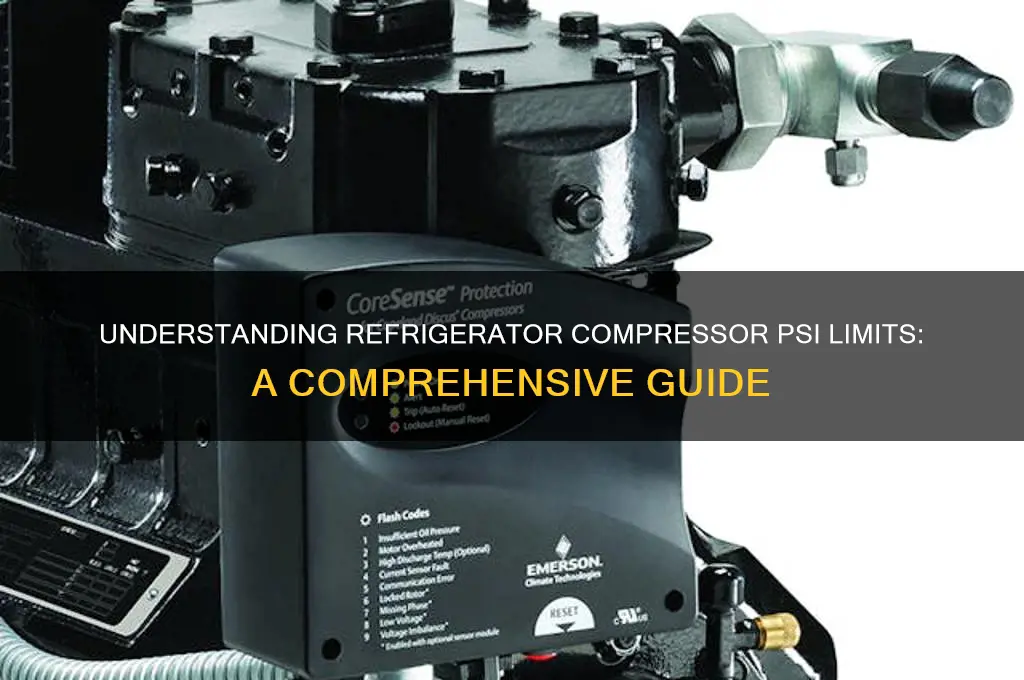 how much psi can a refrigerator compressor