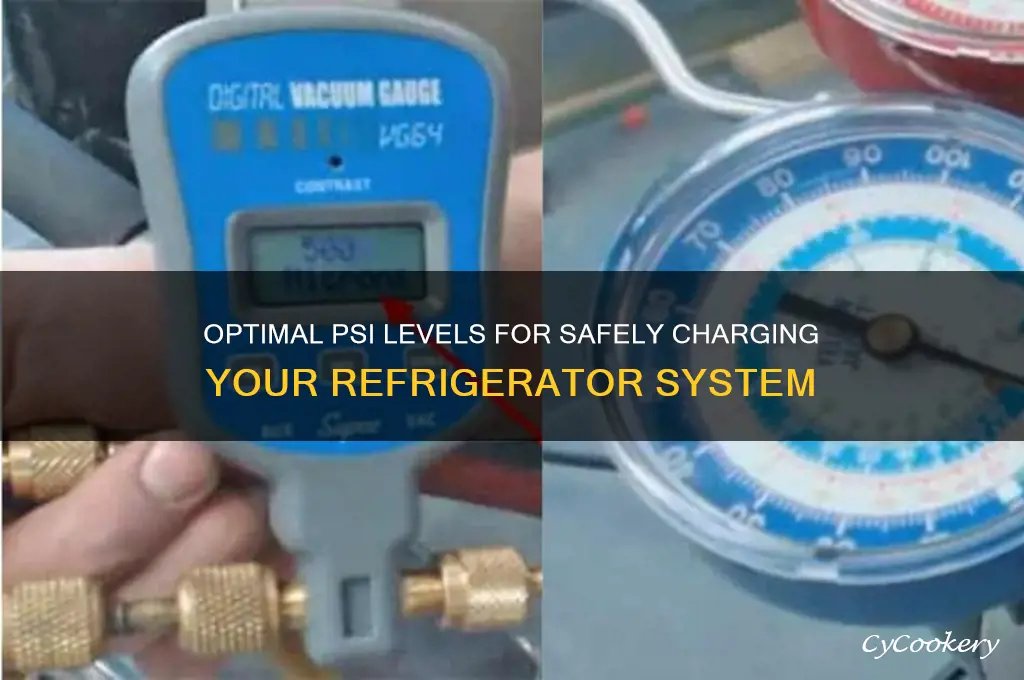how much psi when charging a refrigerator