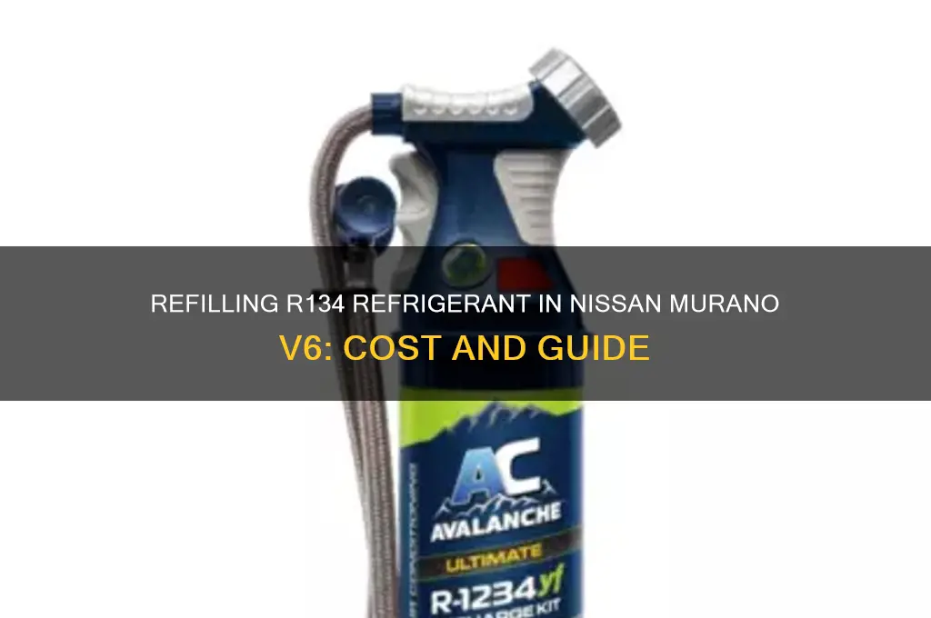 how much refill refrigerant r134 nissan murano v6