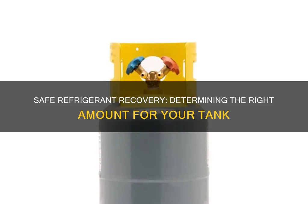 how much refrigerant can i put in a recovery tank