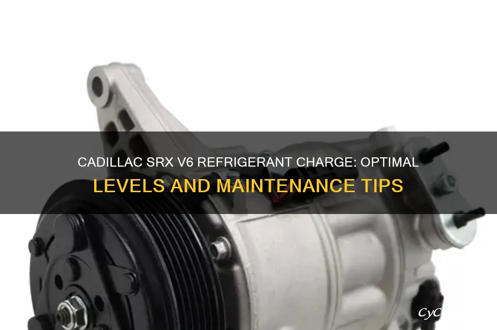 how much refrigerant cjarge cadillac srx v6