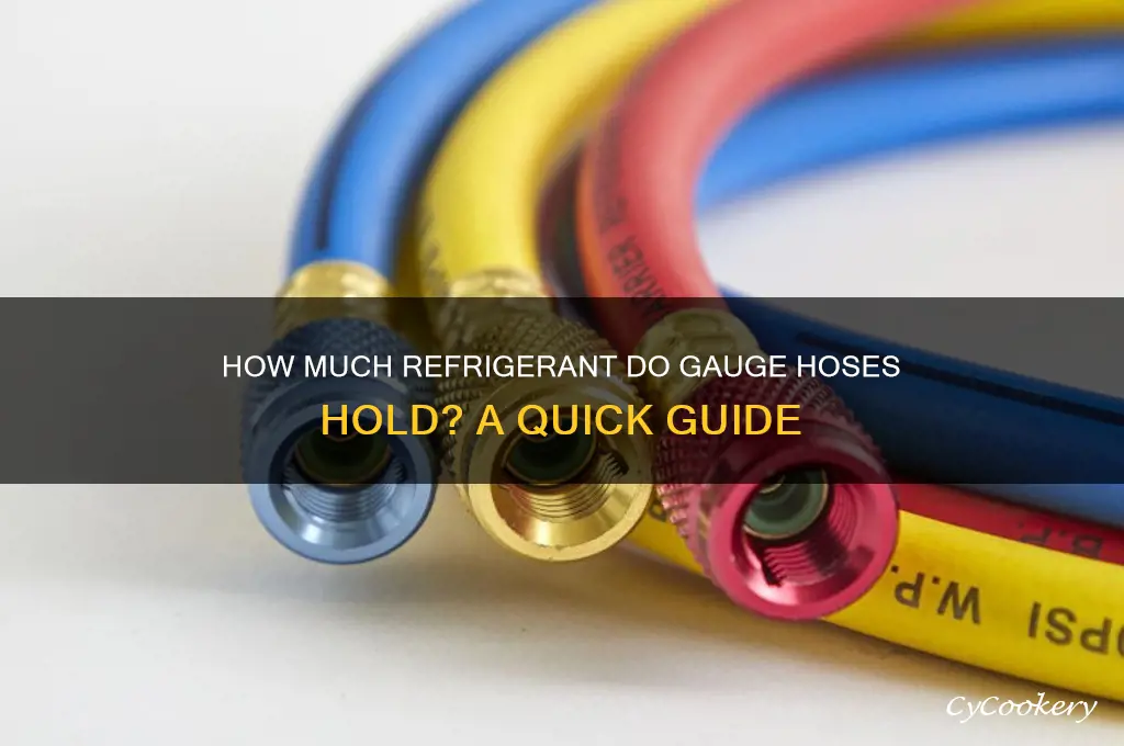 how much refrigerant do gauge hoses hold