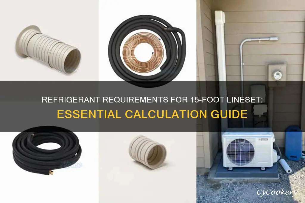 how much refrigerant does 15 ft of lineset require