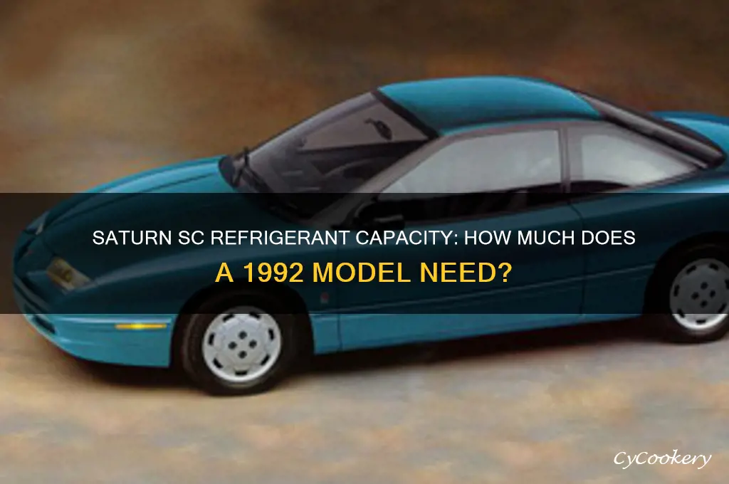 how much refrigerant does 92 saturn sc