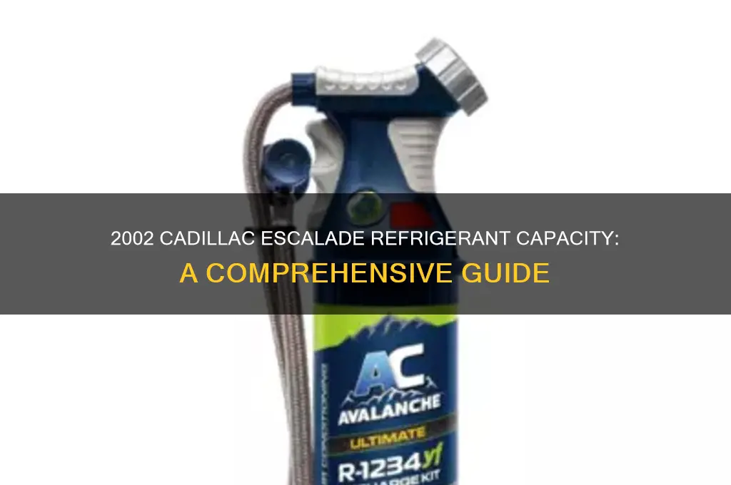 how much refrigerant does a 2002 cadillac escalade hold