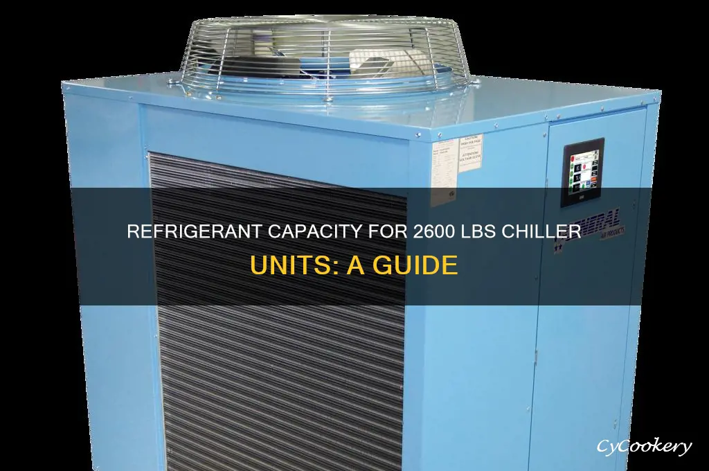 how much refrigerant does a 2600 lbs chiller hold