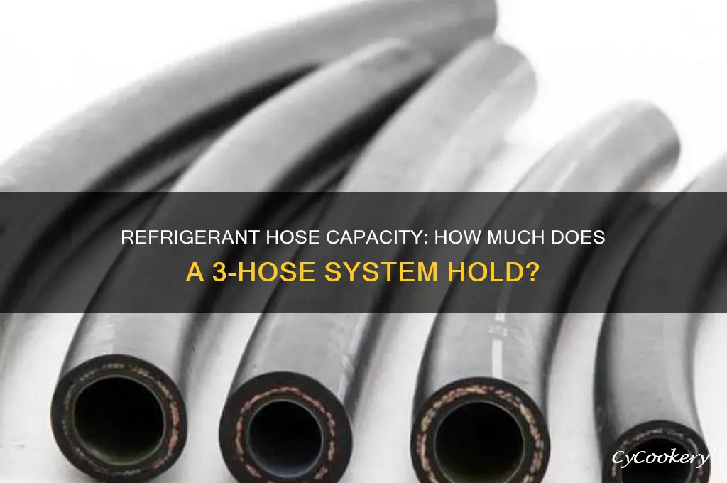 how much refrigerant does a 3 refrigerant hose hold