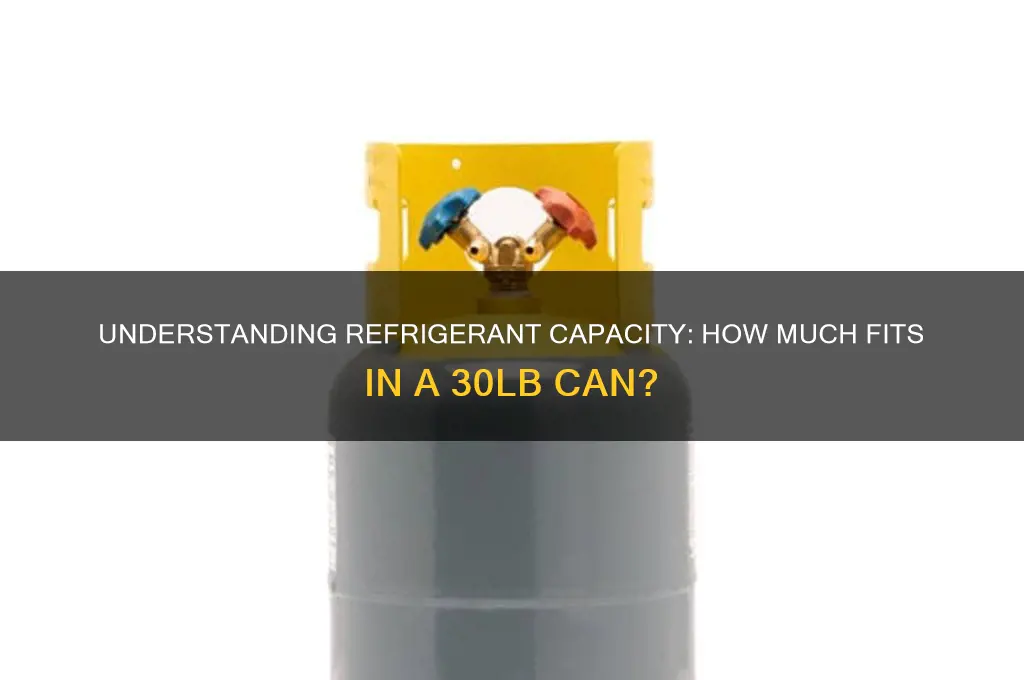 how much refrigerant does a 30lb can hold