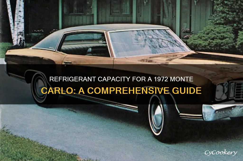 how much refrigerant does a 72 monte carlo take