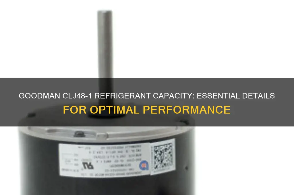 how much refrigerant does a goodman clj48-1 hold