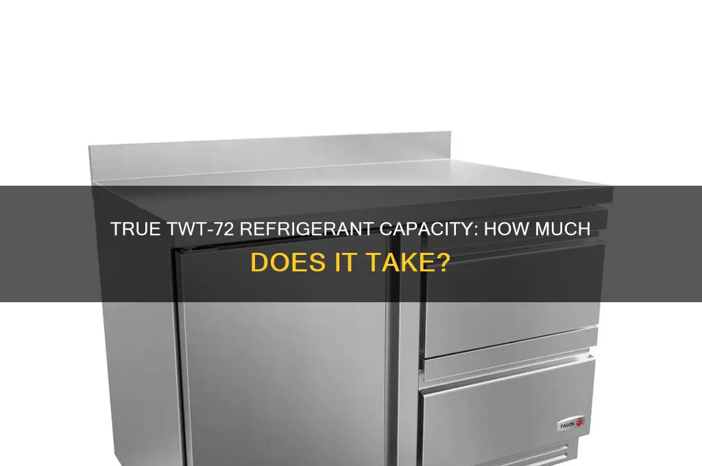 how much refrigerant does true twt-72 take