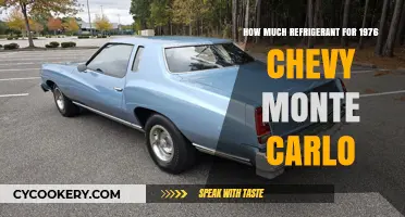 1976 Chevy Monte Carlo: Optimal Refrigerant Capacity Guide