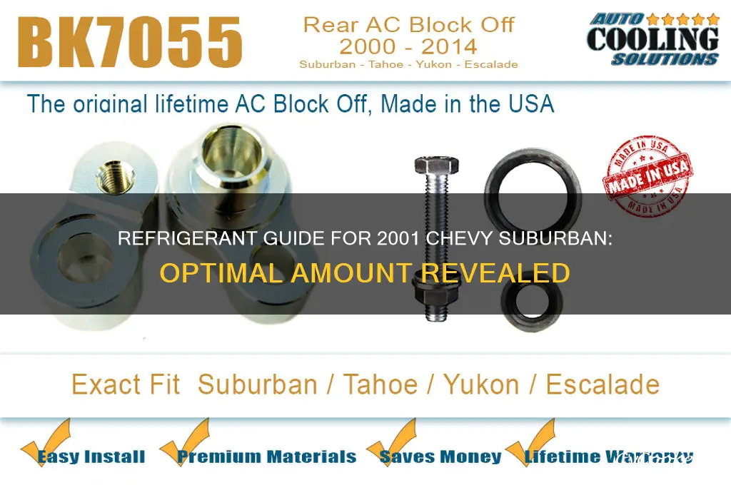 how much refrigerant for 2001 chevy suburban