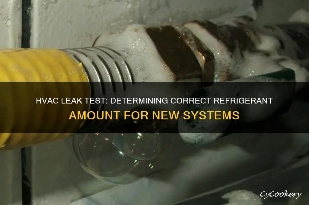 how much refrigerant for new system leak hvac test