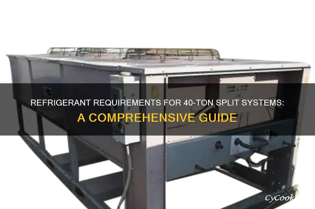 how much refrigerant in 40 ton split system
