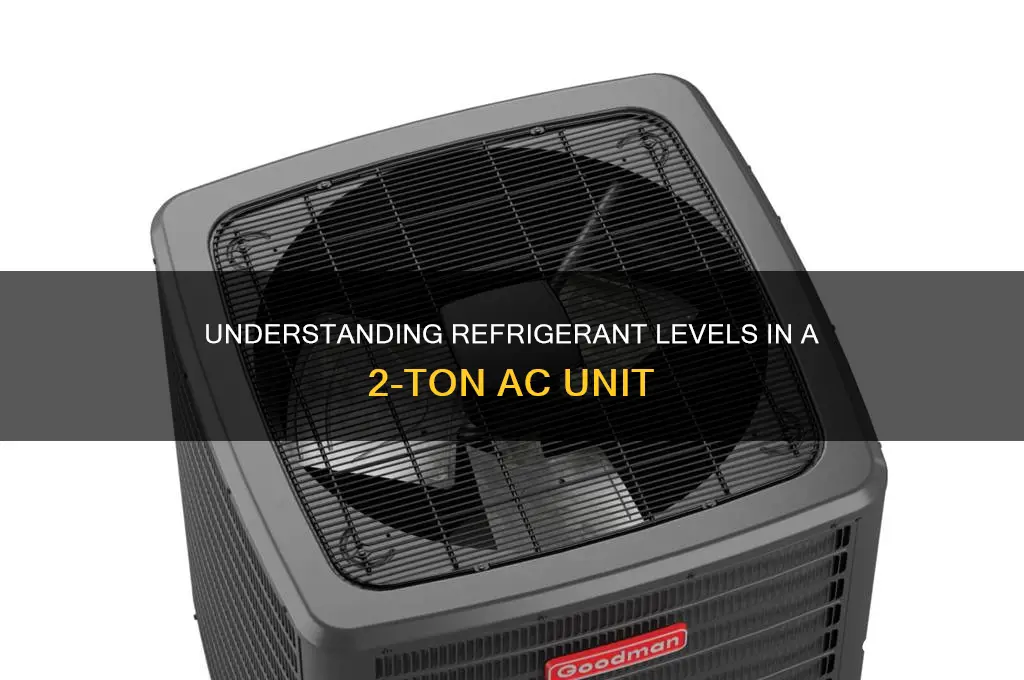 how much refrigerant in a 2 ton ac unit