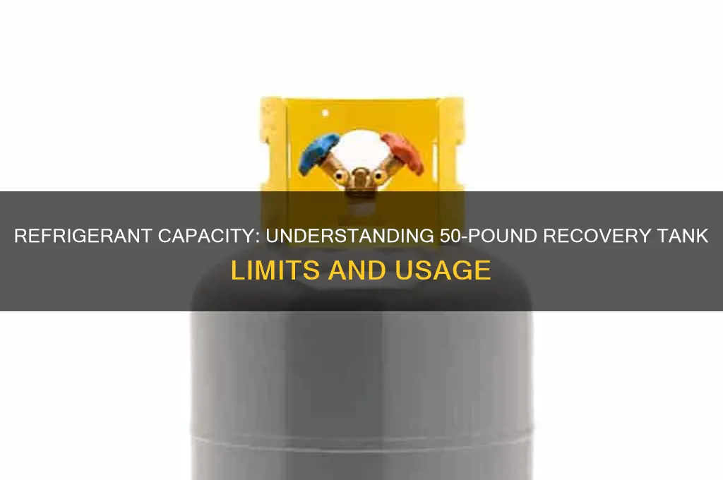 how much refrigerant in a 50 lb recovery tank