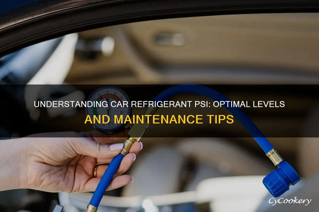 how much refrigerant in a car psi