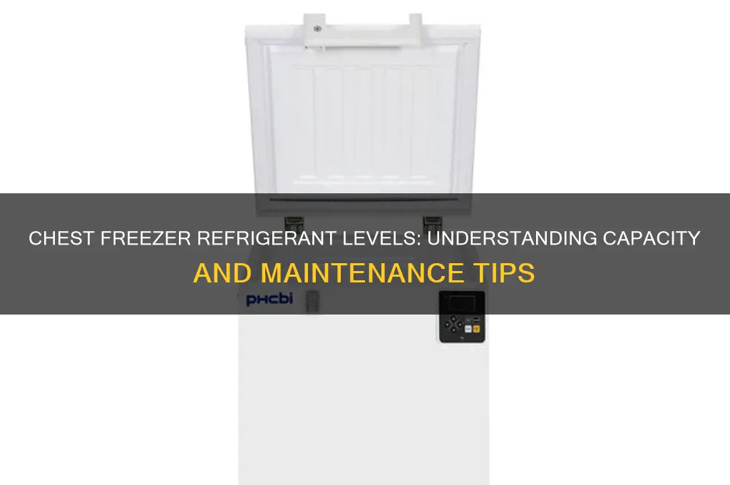 how much refrigerant in a chest freezer