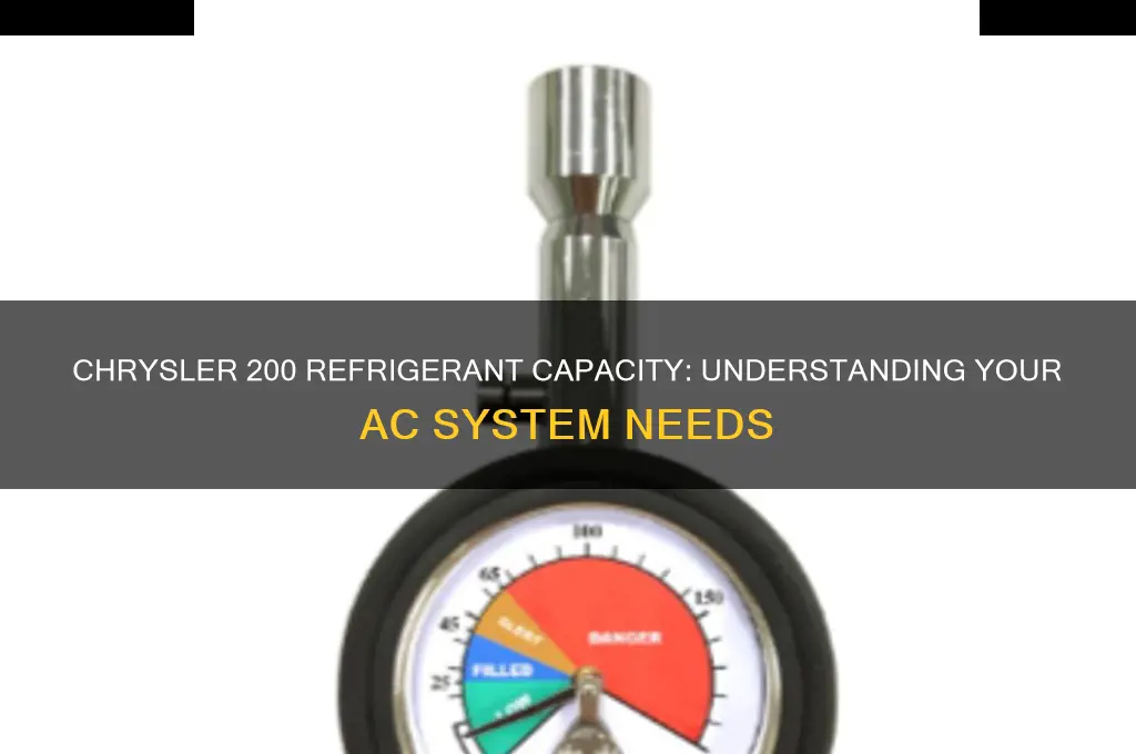 how much refrigerant in a chrysler 200