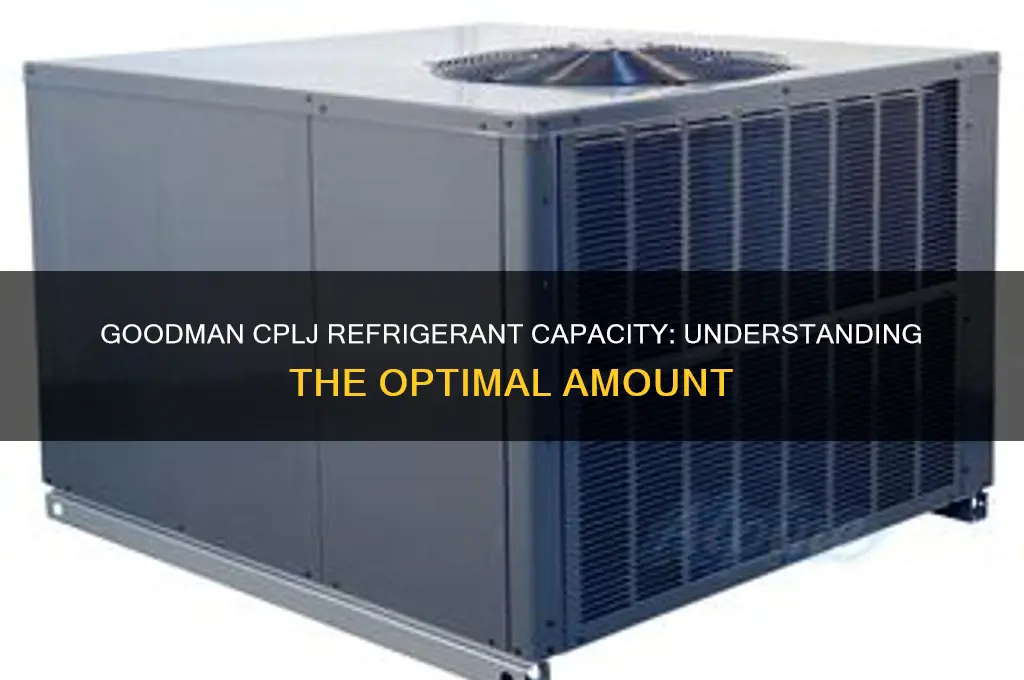 how much refrigerant in a goodman cplj