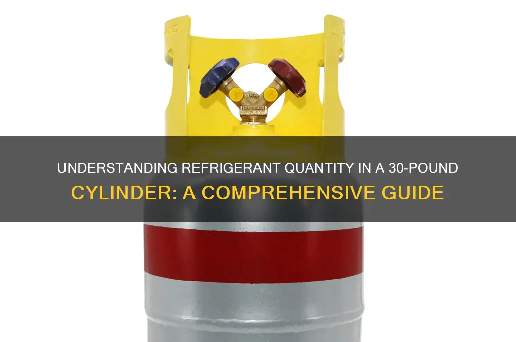 how much refrigerant is in a 30lb cylinder