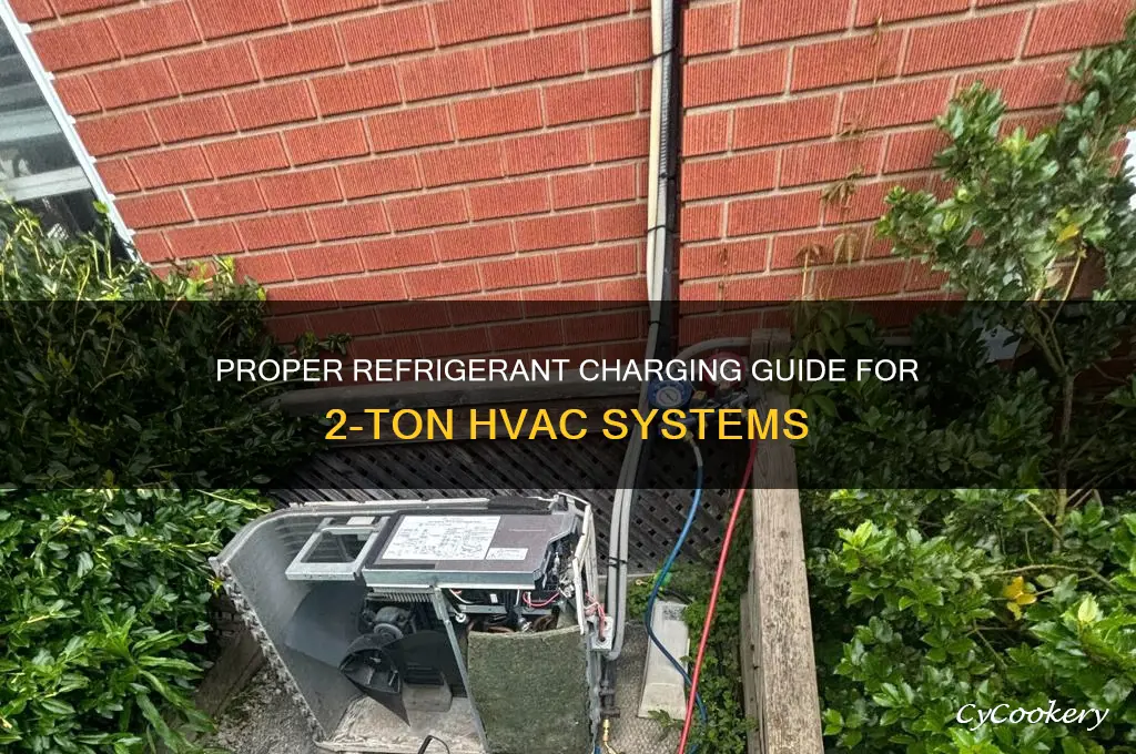 how much refrigerant to charge 2 ton system