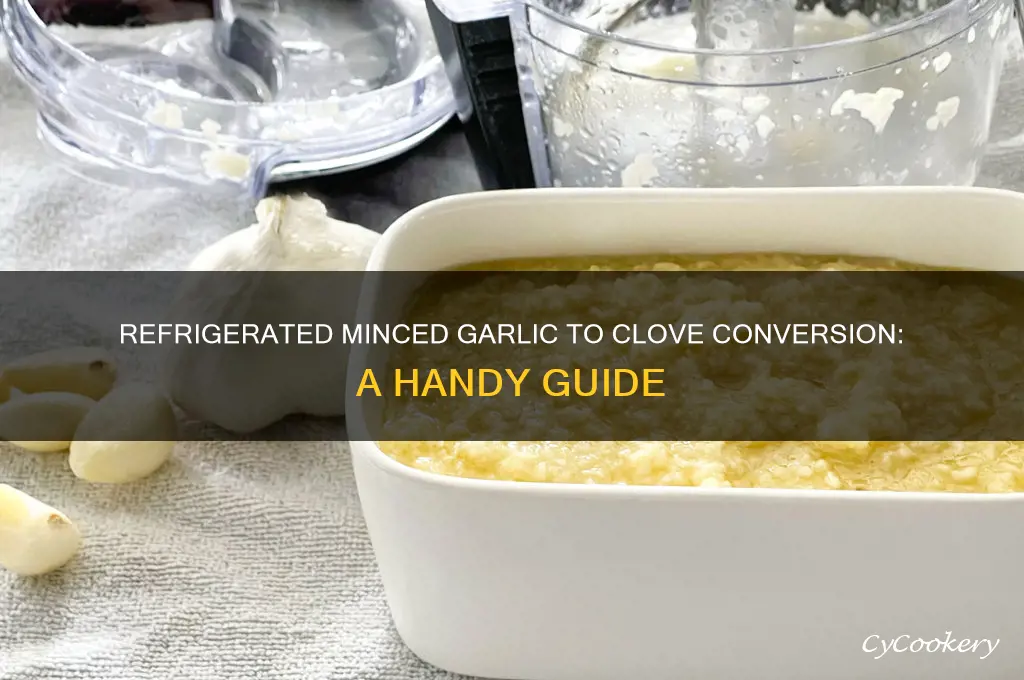 how much refrigerated minced garlic equals a clove