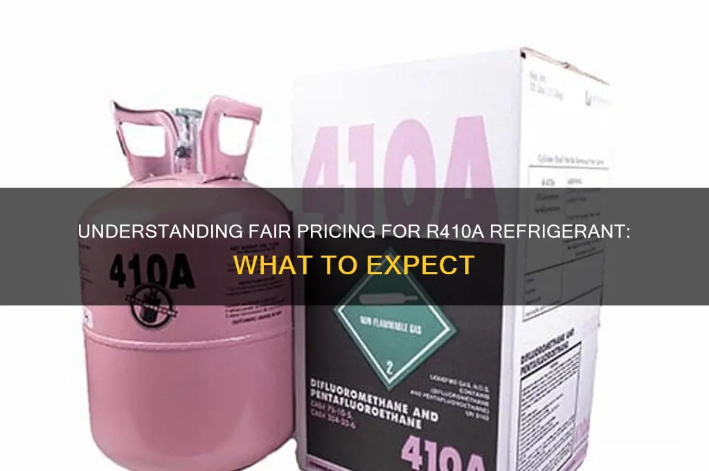 how much should i be charged for r410a refrigerant