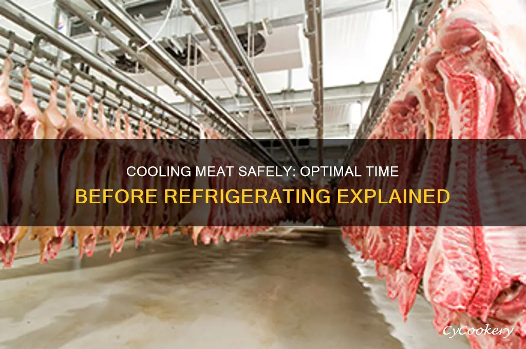how much should meat cool before refrigerating