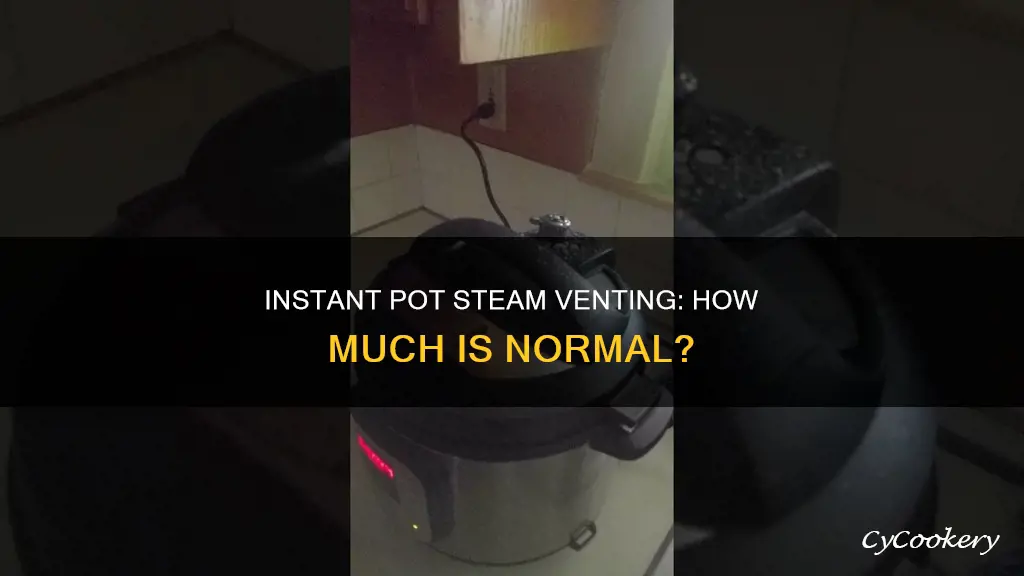 how much should my instant pot vent steam while cooking