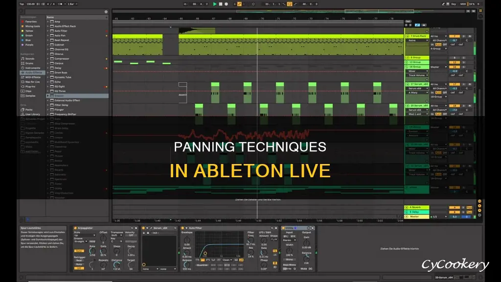 how much should you pan in ableton live