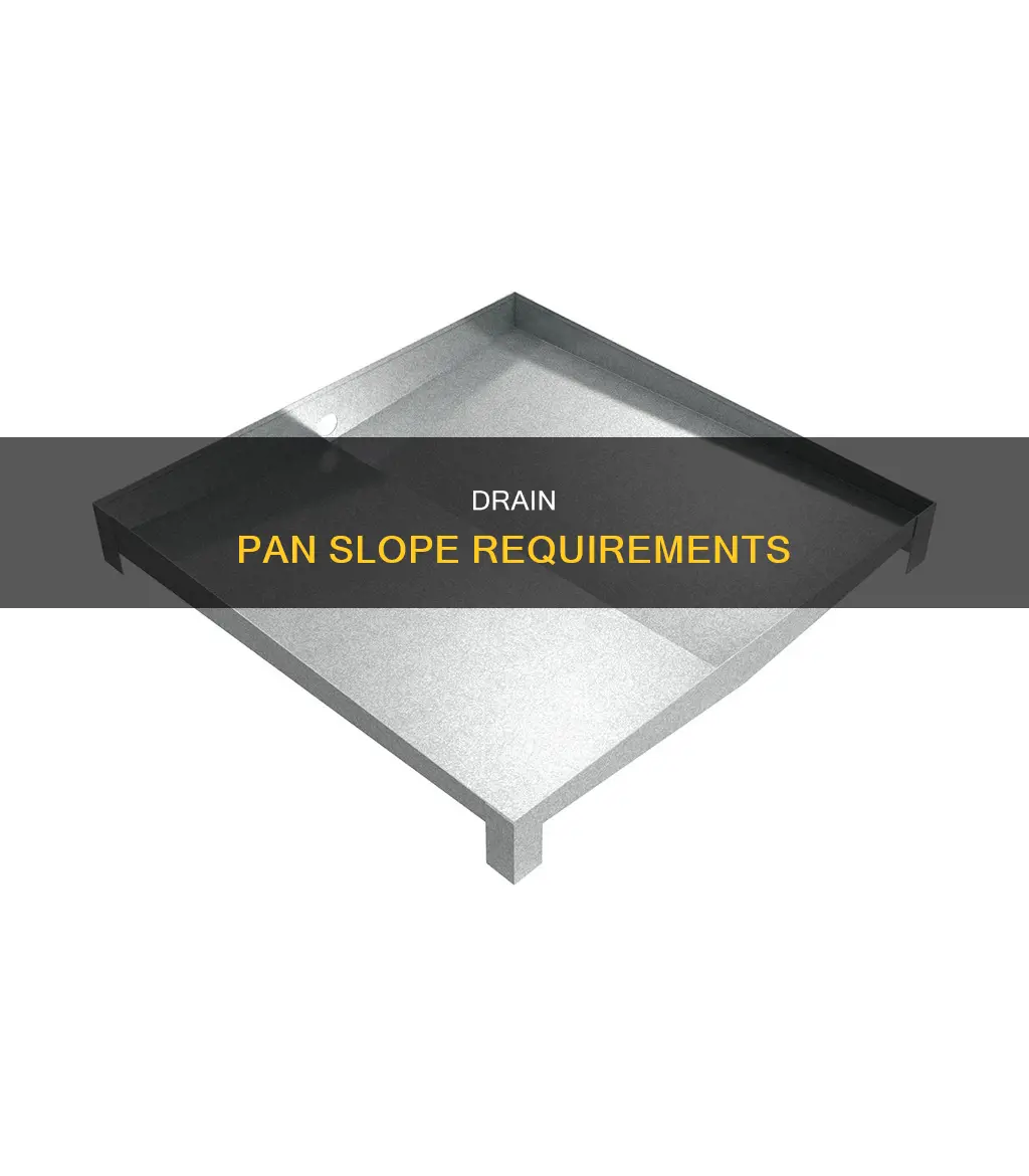 how much slope is required for a drain pan