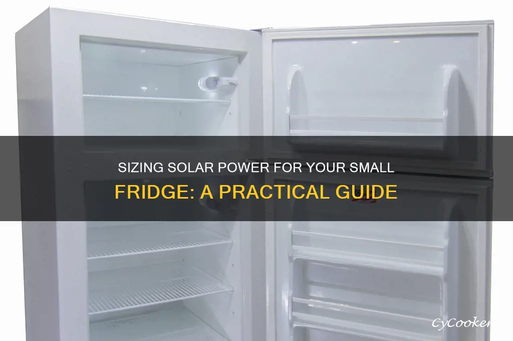 how much solar power for small refrigerator