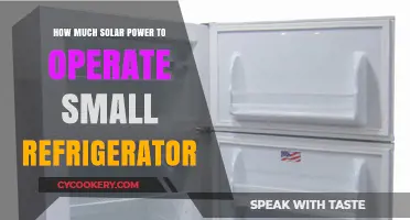 Sizing Solar Power for Efficient Small Refrigerator Operation
