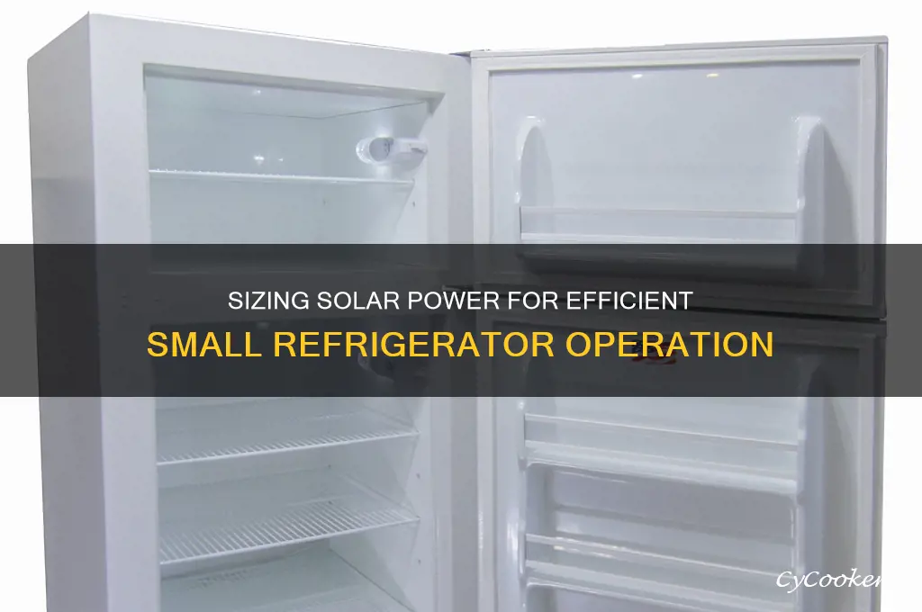 how much solar power to operate small refrigerator