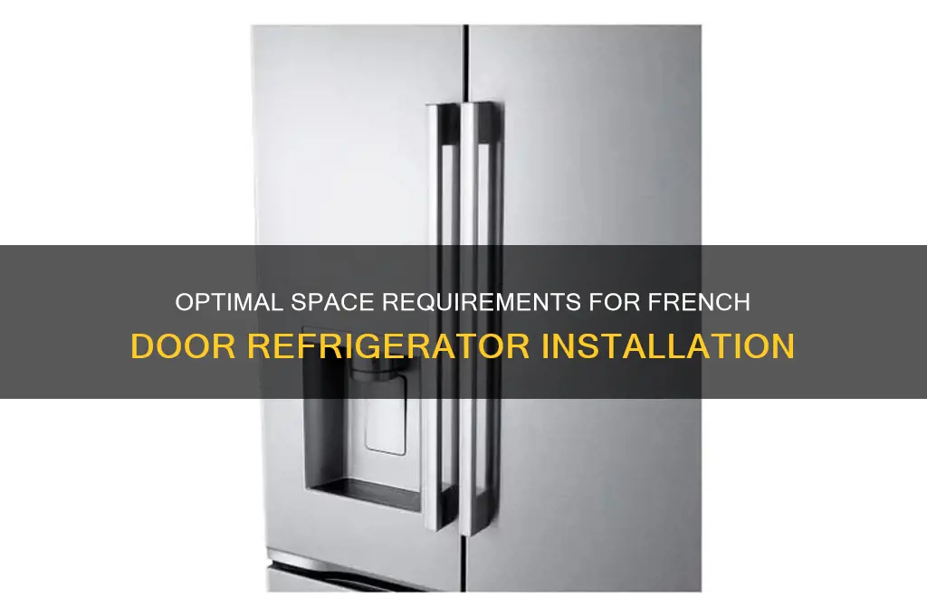 how much space around a french door refrigerator