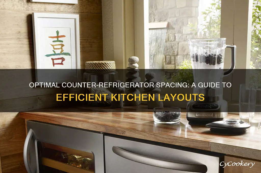 how much space between counter and refrigerator