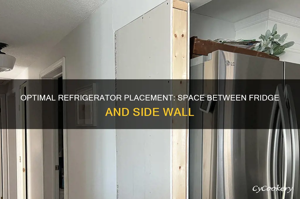 how much space between refrigerator and side wall