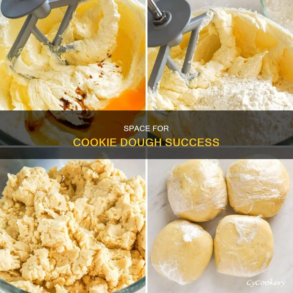 how much space does cookie dough need on pan