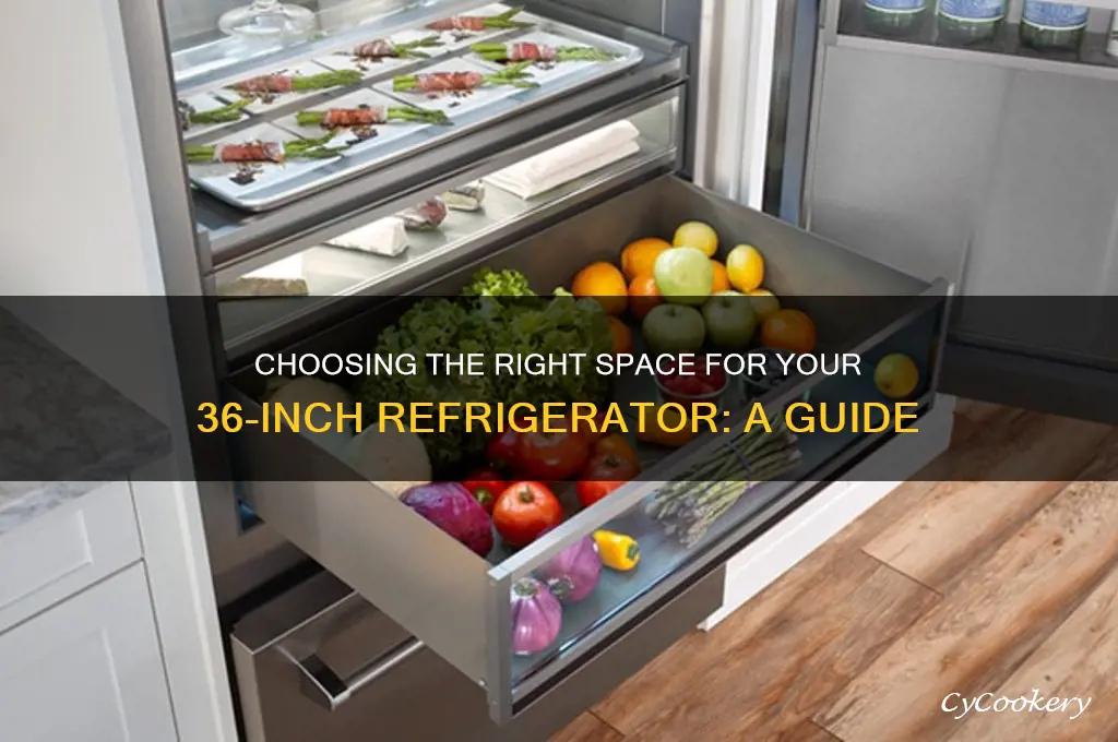 how much space for a 36 inch refrigerator