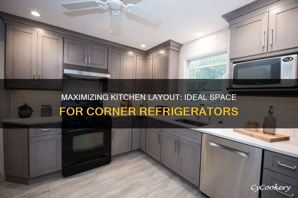 how much space for a corner refrigerator