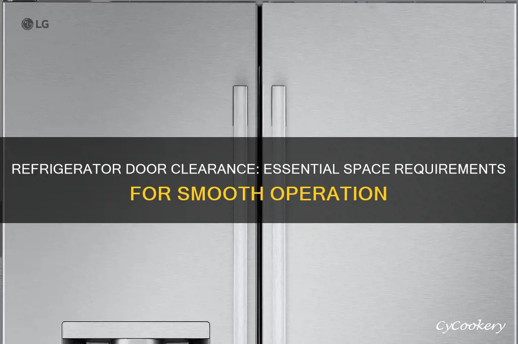how much space for refrigerator door to open