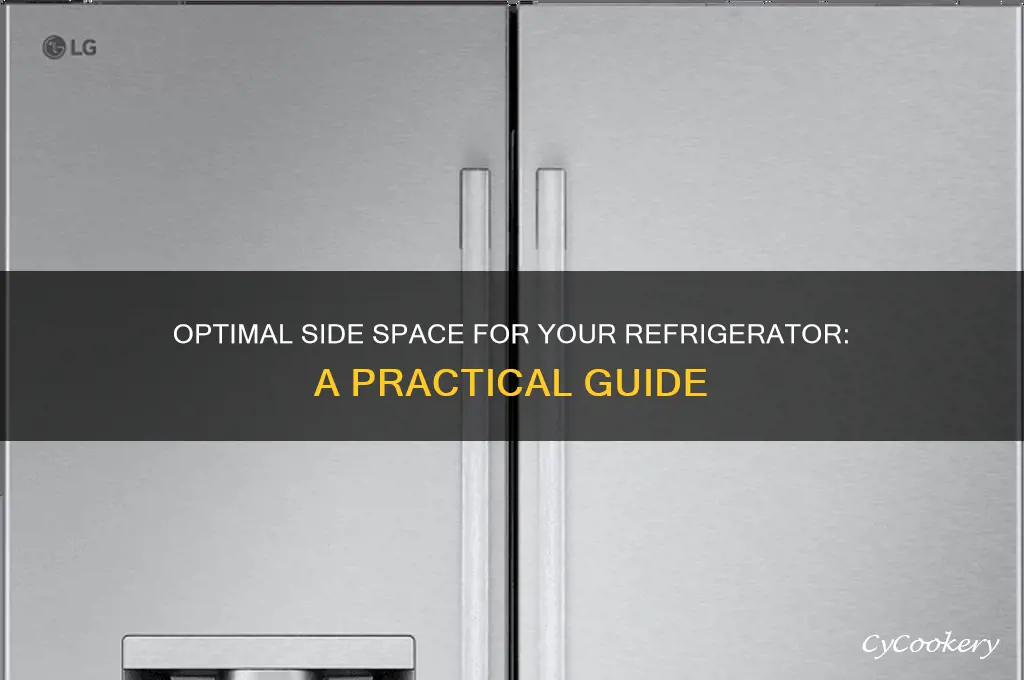 how much space on side of refrigerator