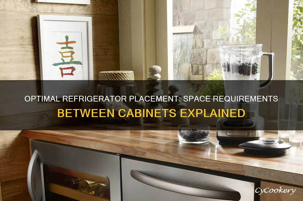 how much space to leave for refrigerator between cabinets