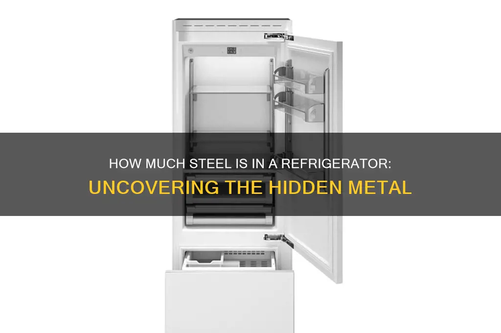 how much steel is in a refrigerator