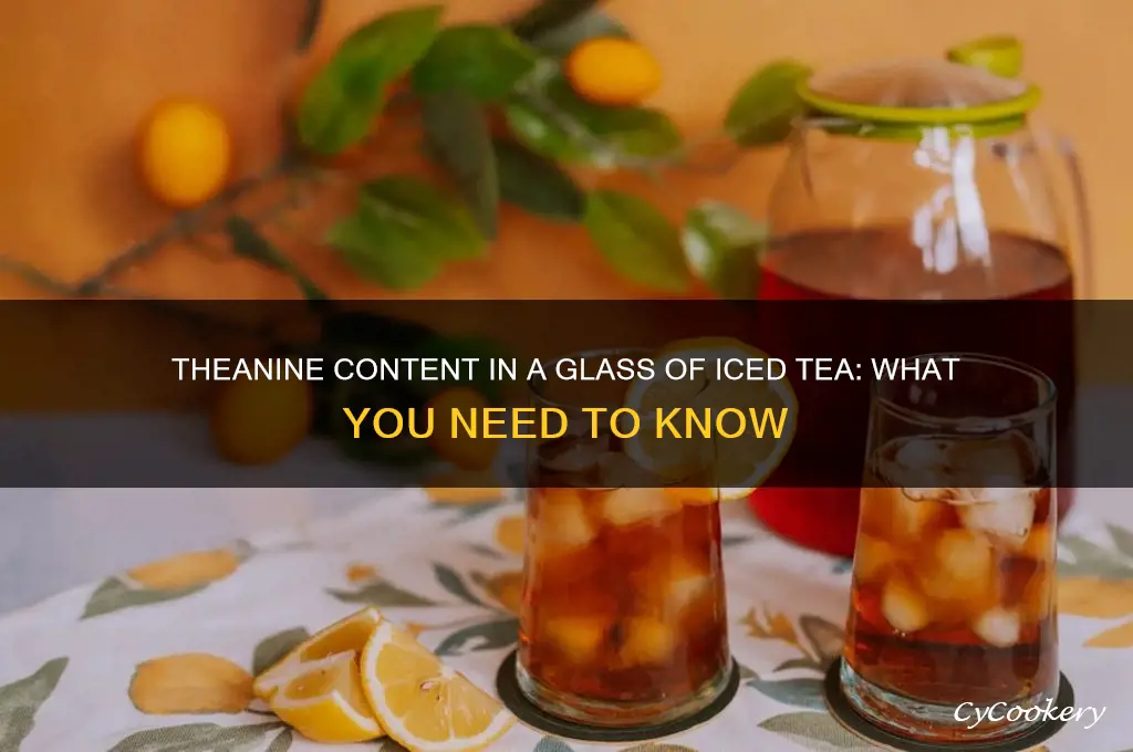 how much theanine in glass of ice tea