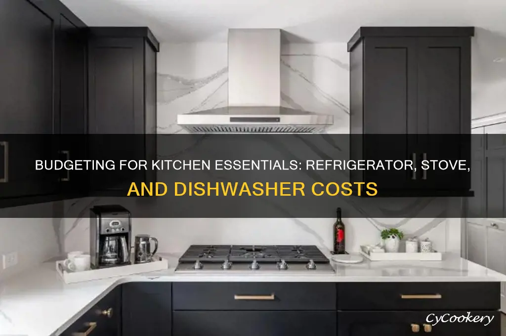 how much to biy refrigerator stove and dishwasher